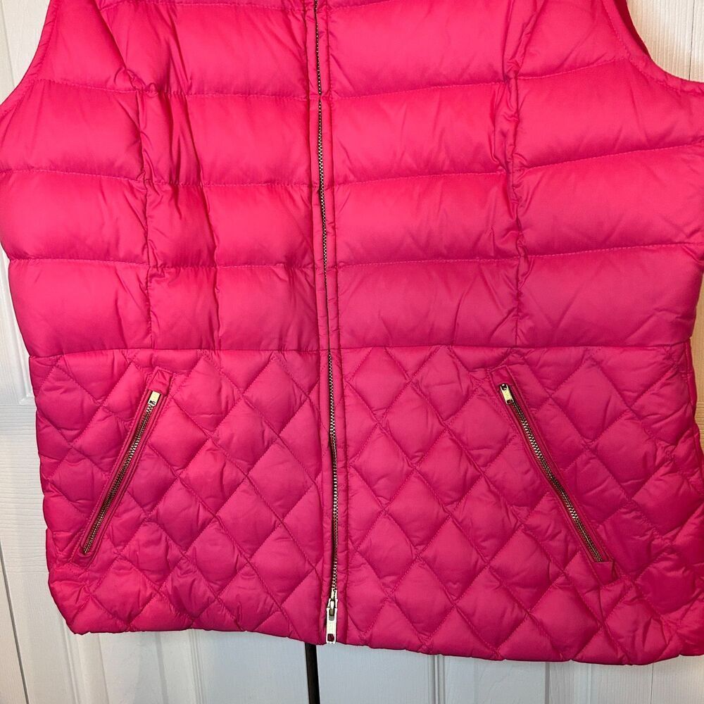 Talbots Down Puffer Vest Womens Large Pink - Picture 4 of 12